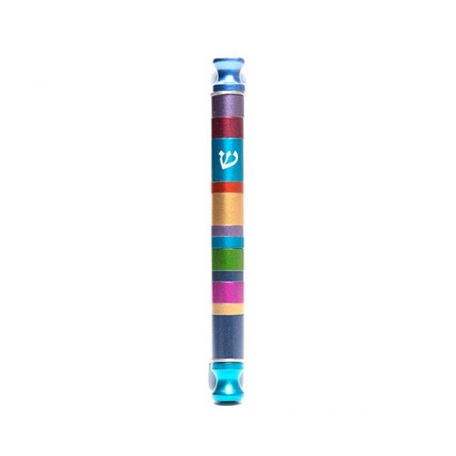 Mezuzah - Cylinder - Stripes - Multicolor