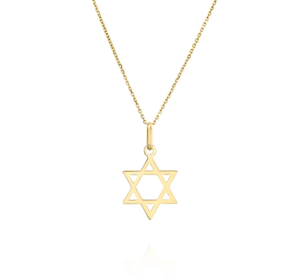 14kg Gold Star Of David Pendant