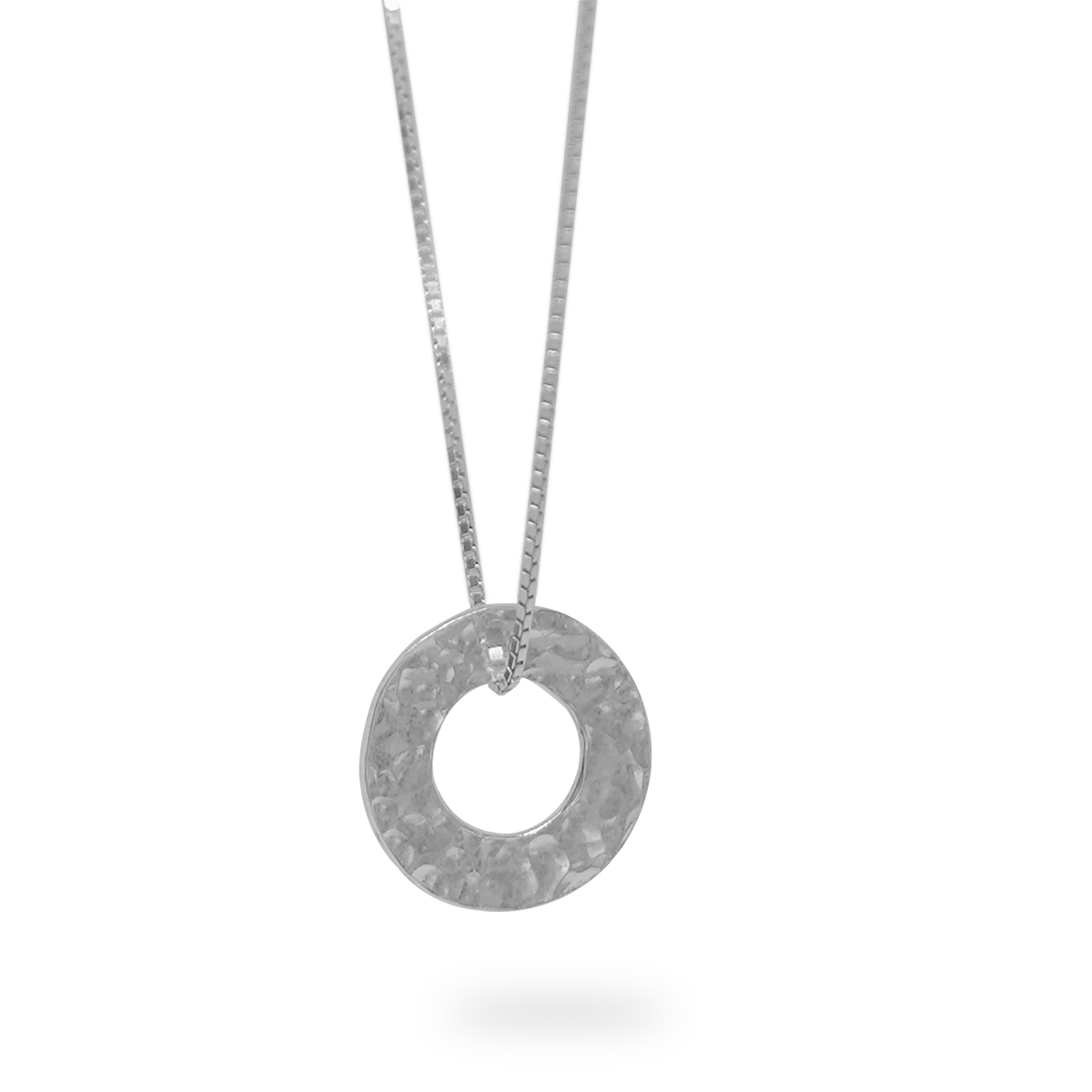  Bagel flat pendant sterling silver 925