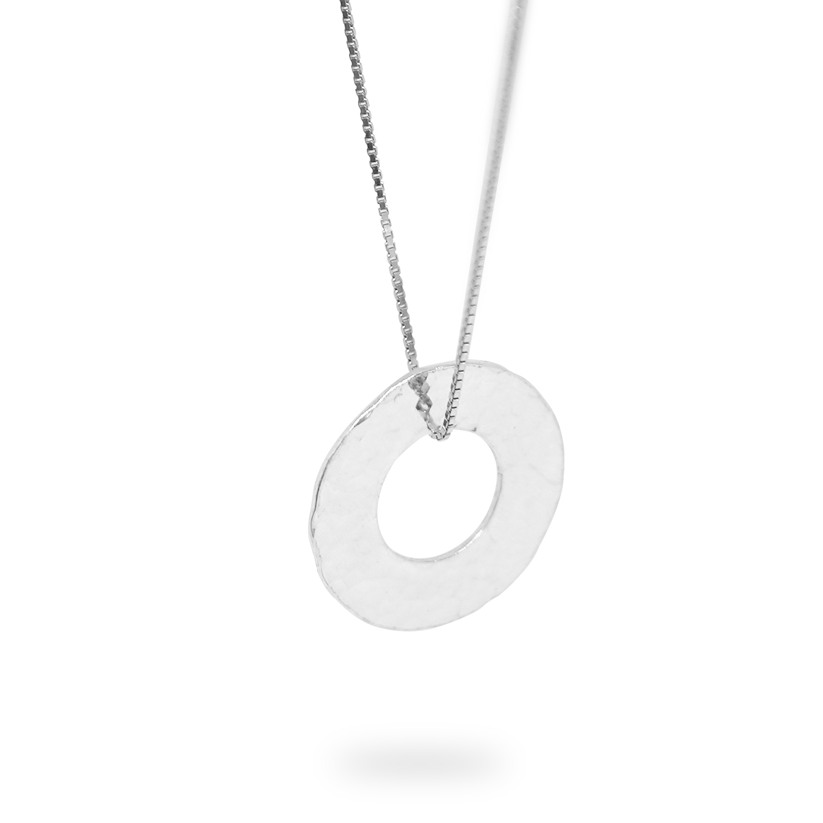  Bagel flat pendant sterling silver 925