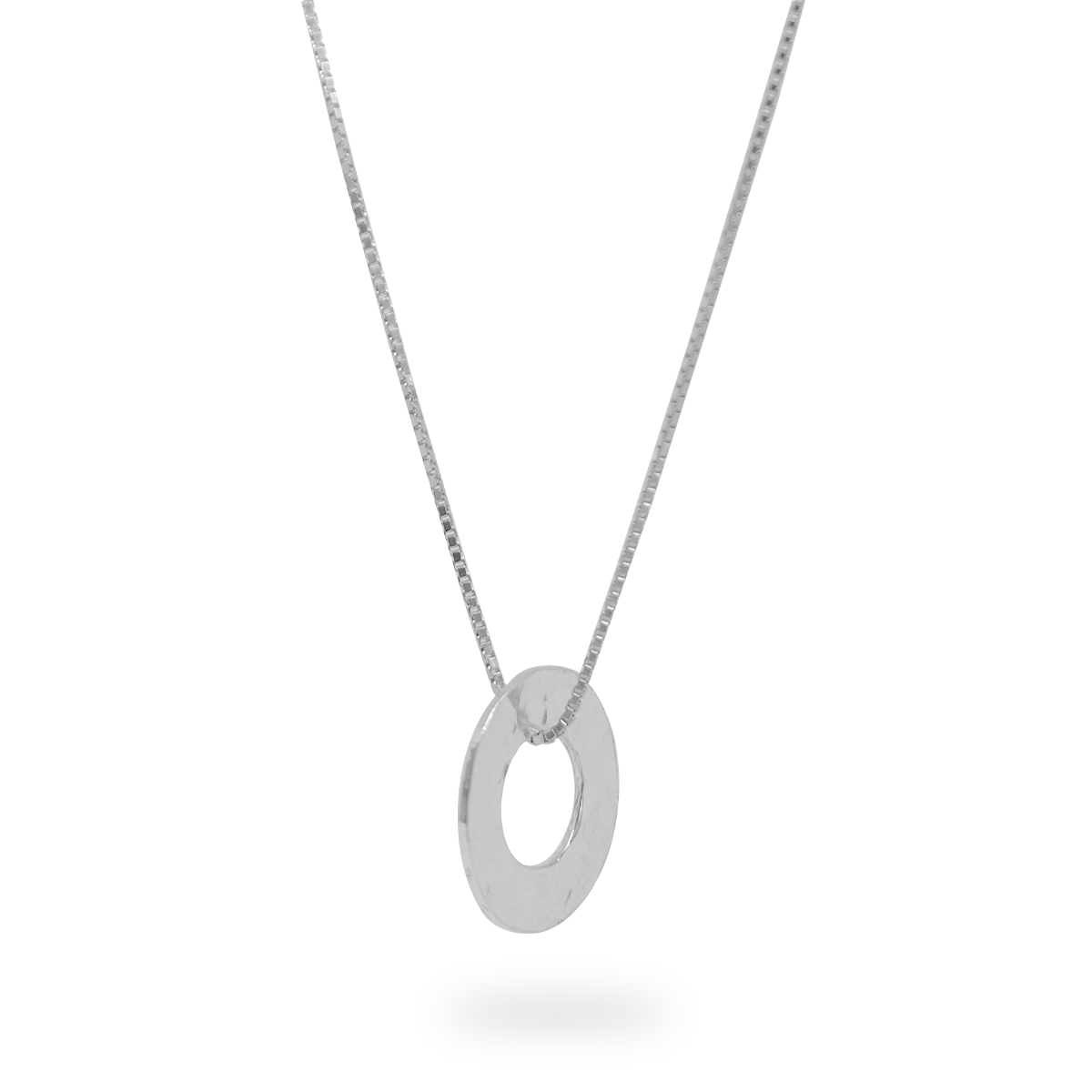  Bagel flat pendant sterling silver 925